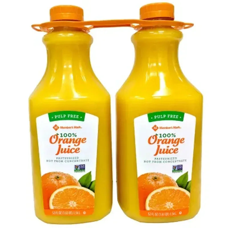 Member'S Mark 100% Orange Juice, Pulp Free (2 Pk.)