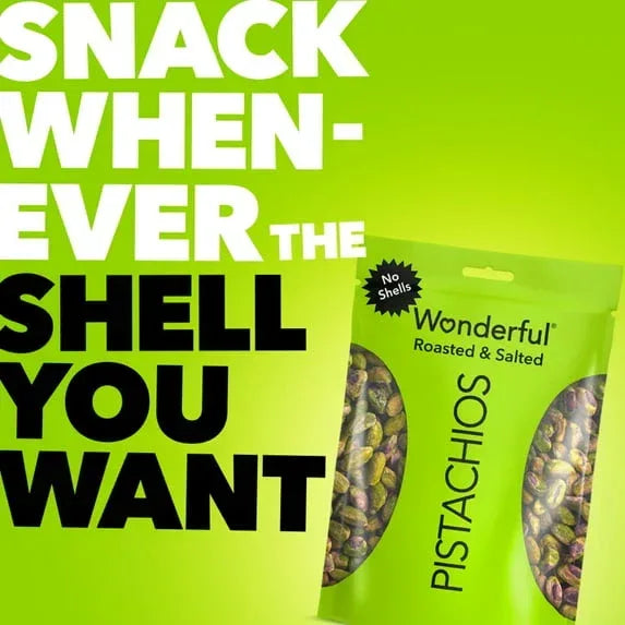 Wonderful Pistachios No Shells Roasted & Salted Nuts, 12 Ounce Bag