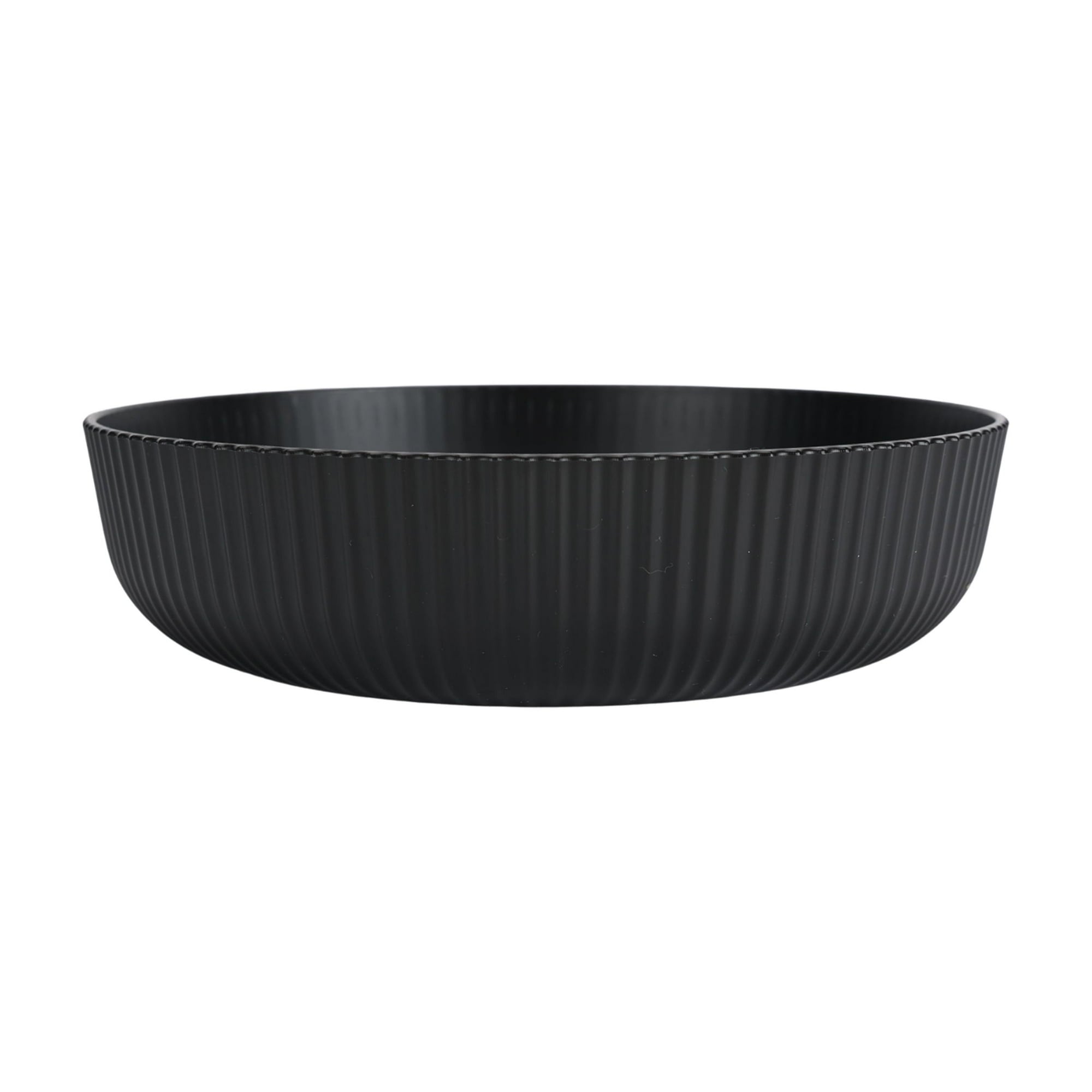 (4 pack) Mainstays - Black Eco-Friendly Recycled Plastic Dinner Bowl, 43-Ounce