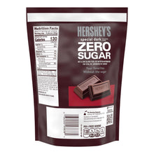 Hershey's Special Dark Zero Sugar candy bag back with nutrition facts panel