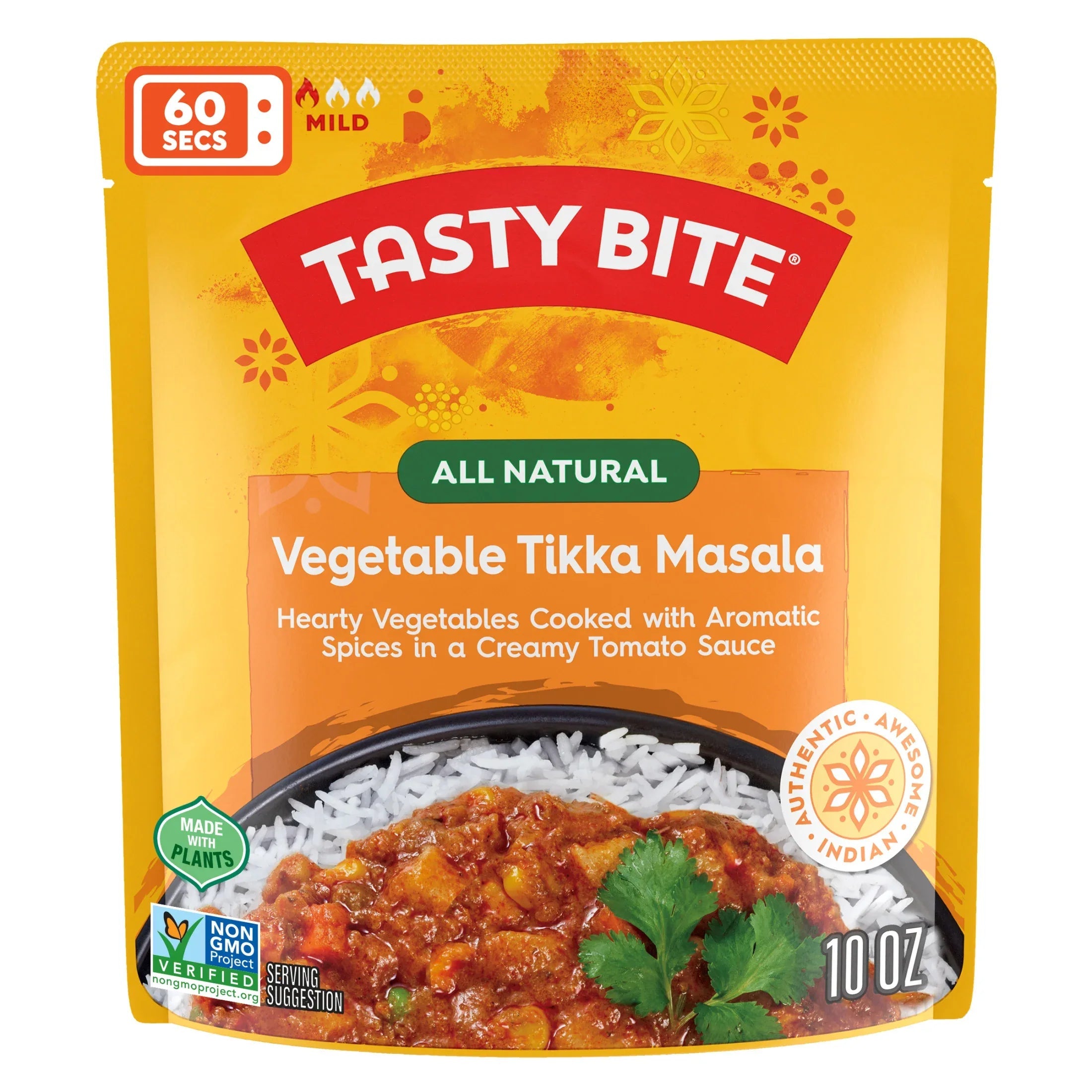 Tasty Bite Vegetable Tikka Masala 10oz - Creamy vegetable curry