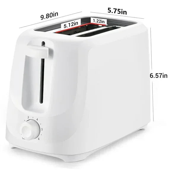 Mainstays 2-Slice Toaster with 6 Shade Settings and Removable Crumb Tray
