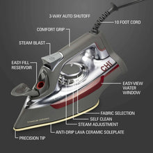 CHI iron with visible controls and steam adjustment area on handle