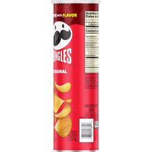 Potato crisps canister side panel with Nutrition Facts and barcode