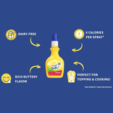 Yellow spray bottle with blue cap and white nozzle.