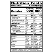 Uncle Ben's Ready Rice basmati nutrition facts panel, calories 220 per cup.