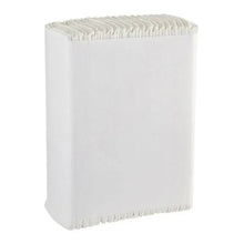 White 1-ply C-fold paper towel roll, compact square stack