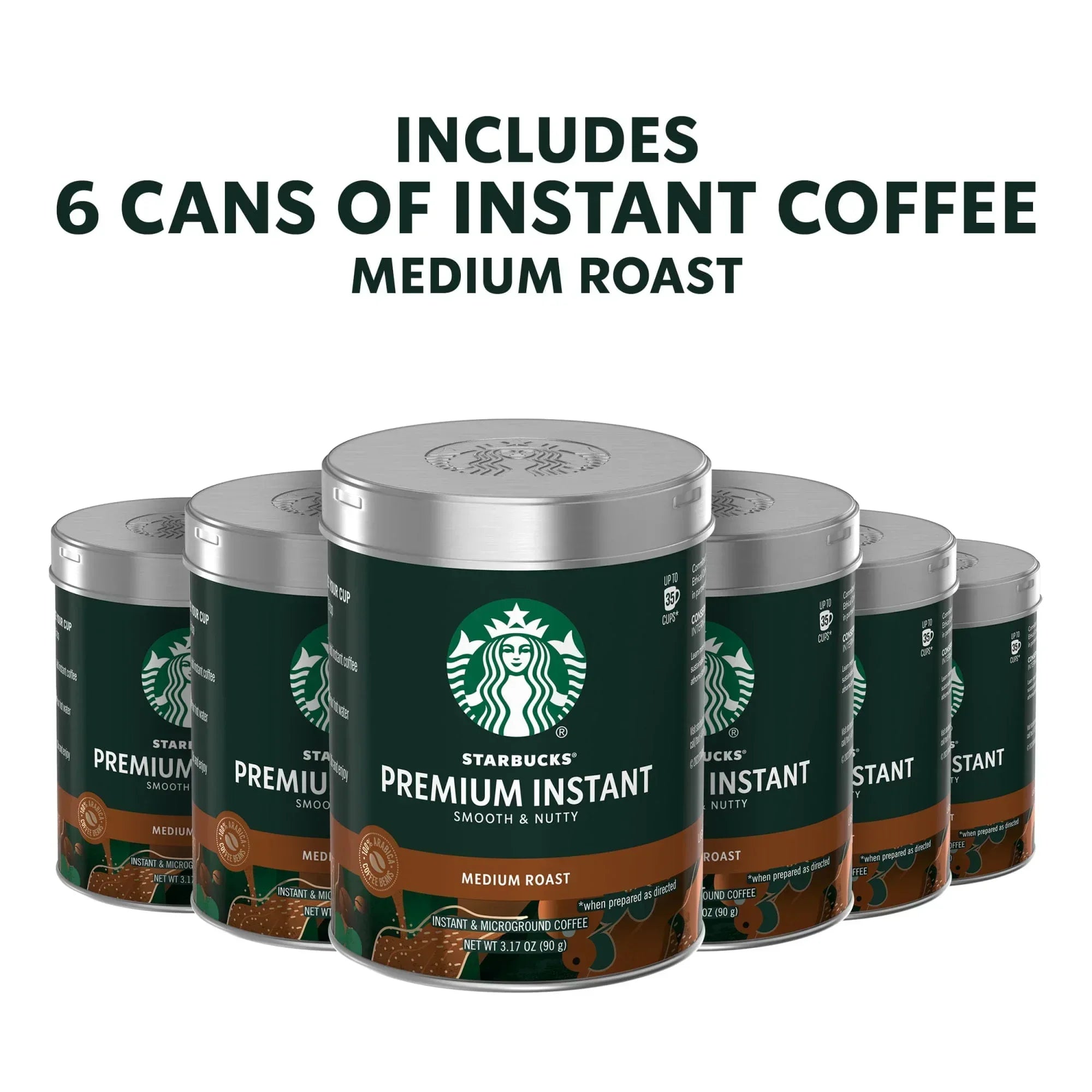 Starbucks Premium Instant Coffee, Medium Roast Coffee, Arabica Beans, 3.17 oz