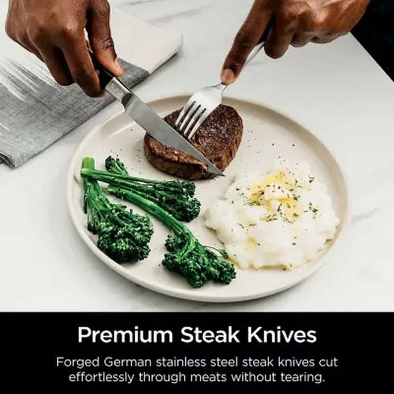 Ninja Foodi Neverdull Premium 10Pc German Stainless Steel Knife System with Built-In Sharpener