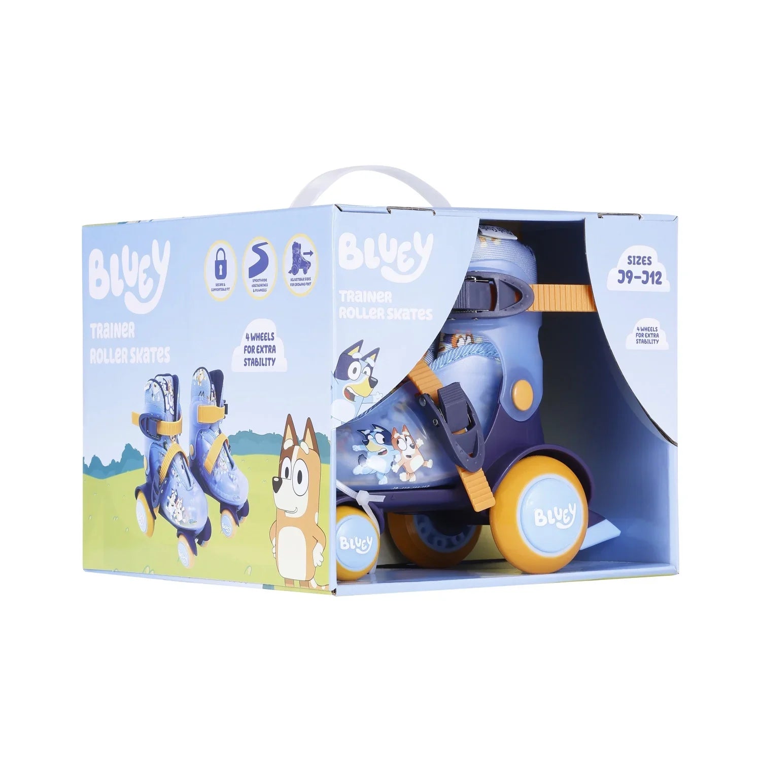 Bluey Kids Training Roller Skates, Adjustable Sizing, Size 9-12, Unisex