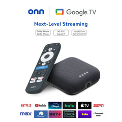onn 4K Pro Streaming Device, Google TV with Gemini* - Ultra-fast Streaming, Stunning 4K UHD, 32GB Storage, 3GB RAM, Dolby Vision & Atmos, Find My Remote with Backlight, Ethernet Port - USA MEGA SHOP