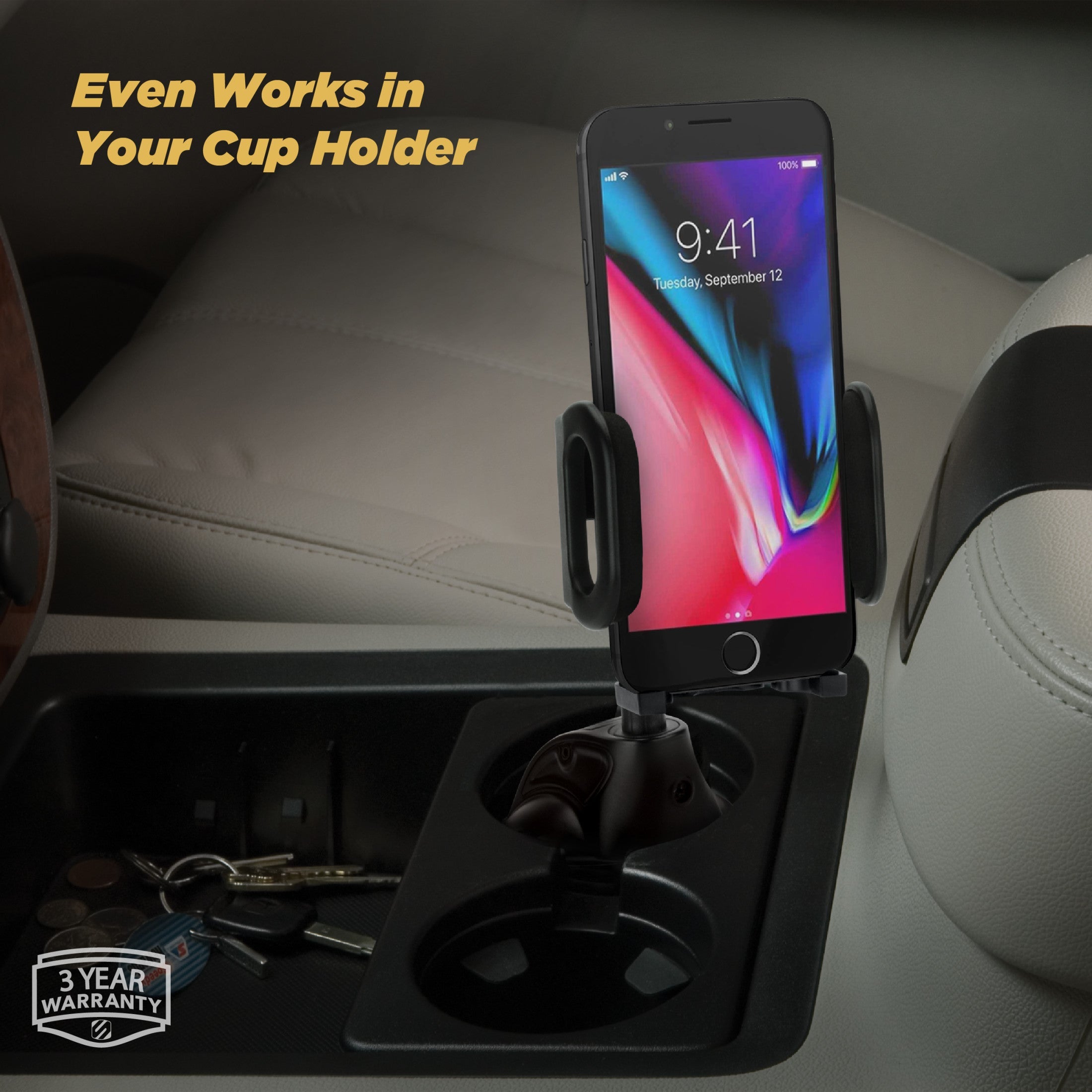 Scosche IHW10-SP1 4-in-1 Stick Grip Suction Cup Vent/Dash/Windshield Mount Kit Black