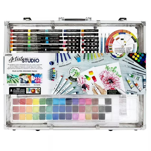 ArtSkills Essential Portable Premium Art Supply Kit for Beginner, 200 Pieces Drawing Set for Kids & Teens