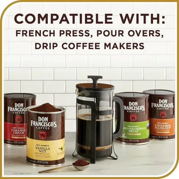 Don Francisco's Premium Medium Roast Vanilla Nut 100% Arabica Ground Coffee, 12 oz Can