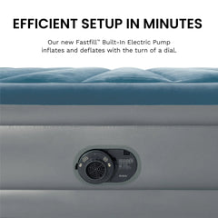 Intex 15" Twin Essential Rest Dura-Beam Airbed Mattress with Built-in Pump