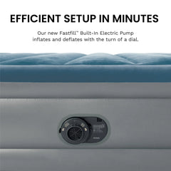 Intex 15" Twin Essential Rest Dura-Beam Airbed Mattress with Built-in Pump - USA MEGA SHOP
