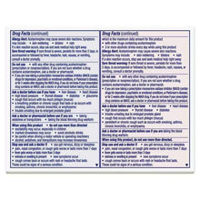 Drug Facts label panel for severe cold & flu liquidcaps