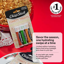 ChapStick Toasty Treats lip balm gift set with three flavored sticks in retail package