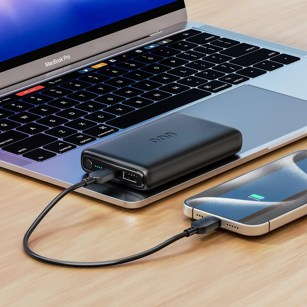onn 10,000 mAh Dual USB-C/USB-A Port Portable Battery, Black - USA MEGA SHOP