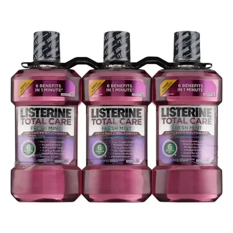 Listerine Total Care Mouthwash, Fresh Mint (33.8 Fl. Oz., 3 Pk.)