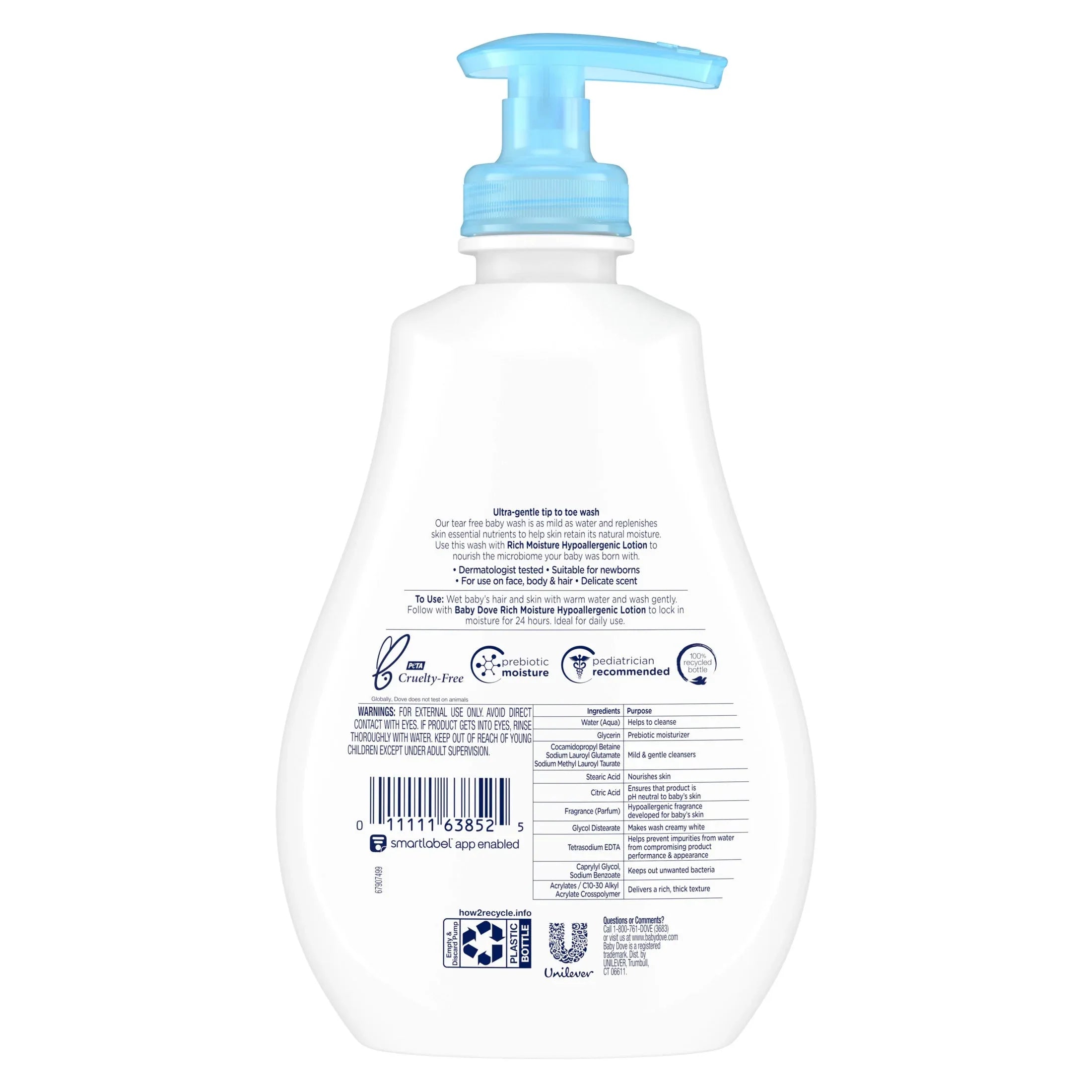Baby Dove Rich Moisture Hypoallergnic Wash Newborn Sensitive Skin, 13 oz - USA MEGA SHOP