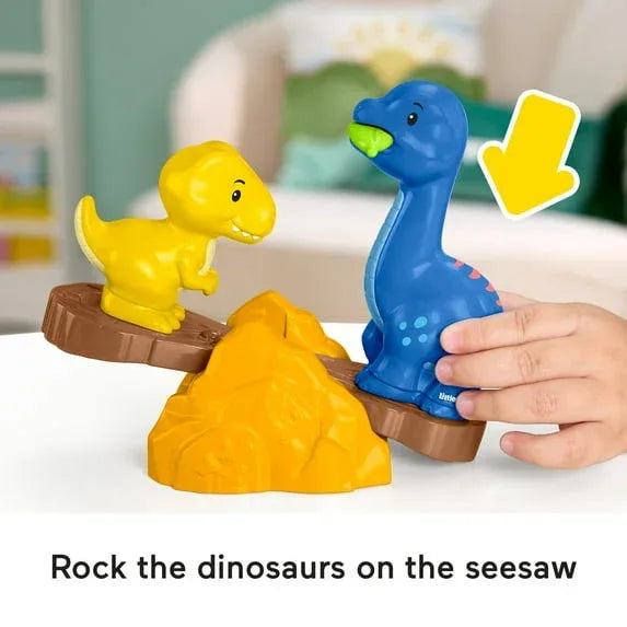 Fisher-Price Little People Spin & Play Dinosaur Playground Toddler Playset, 6 Pieces - USA MEGA SHOP