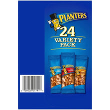 24 variety pack nut pouches with barcode on blue box panel