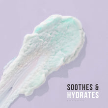 Shaving foam on a pale pad, soothing and hydrating look