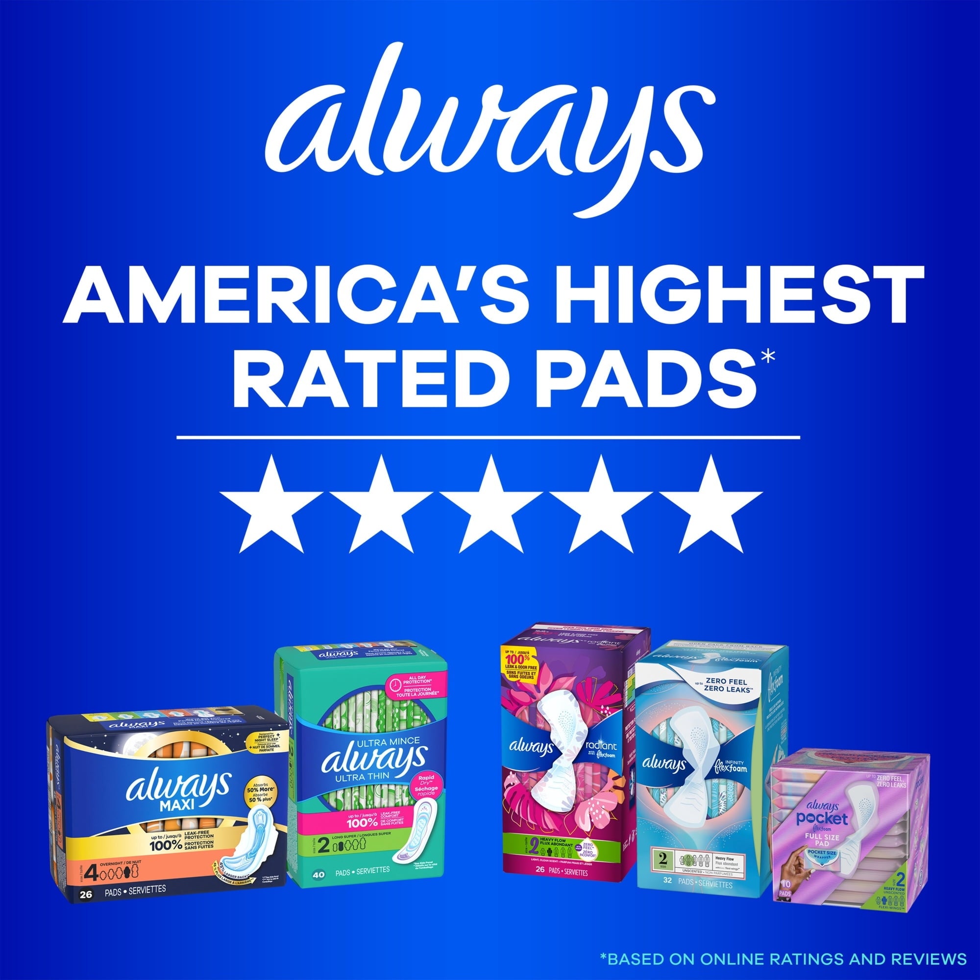 (3 pack) Always Ultra Thin Pads with Wings, Size 2, Long Super Absorbency, 58 Count