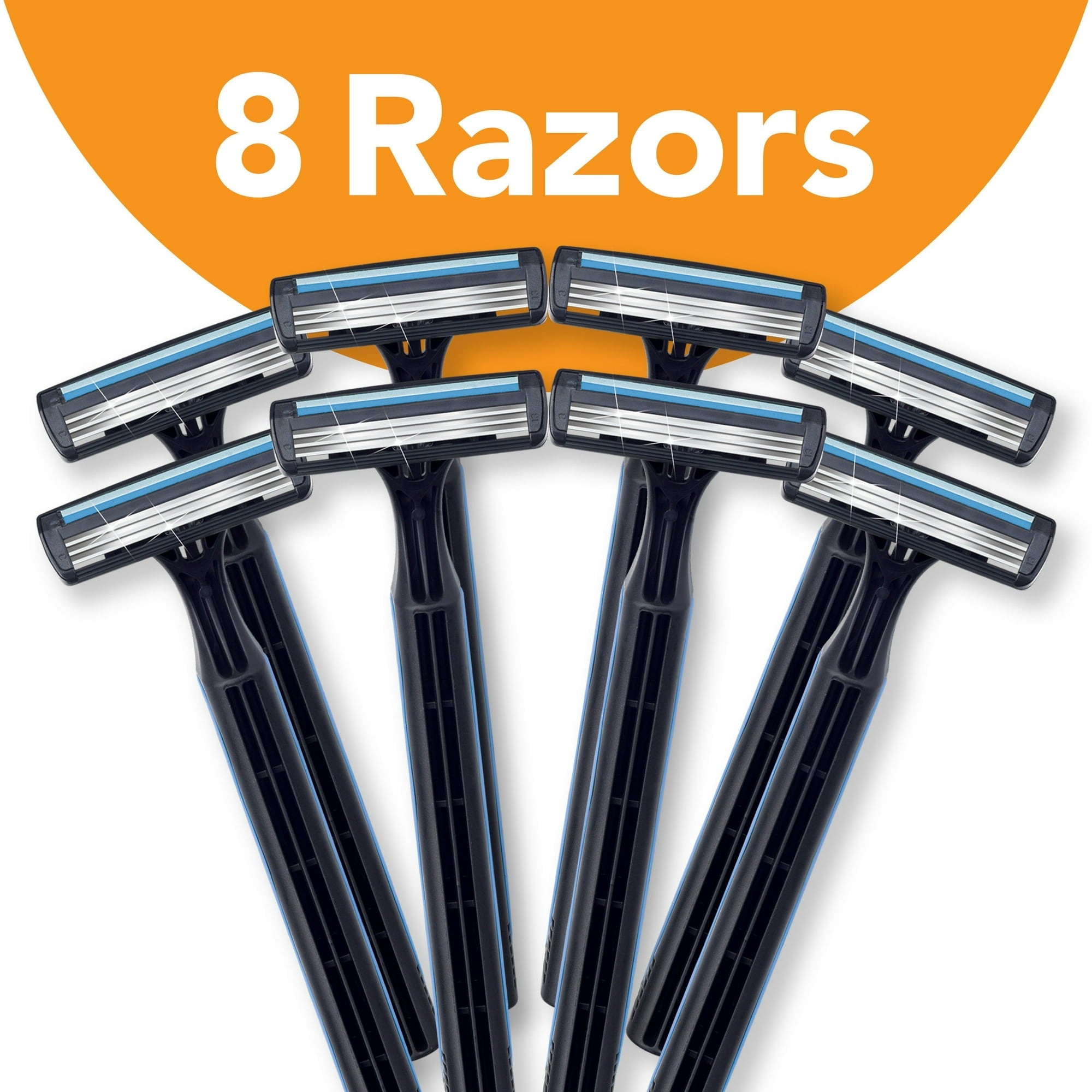 (3 pack) BIC Comfort 3 Disposable Men's Razor, 3 Blade Razor for a Comfortable Shave, 8-Count