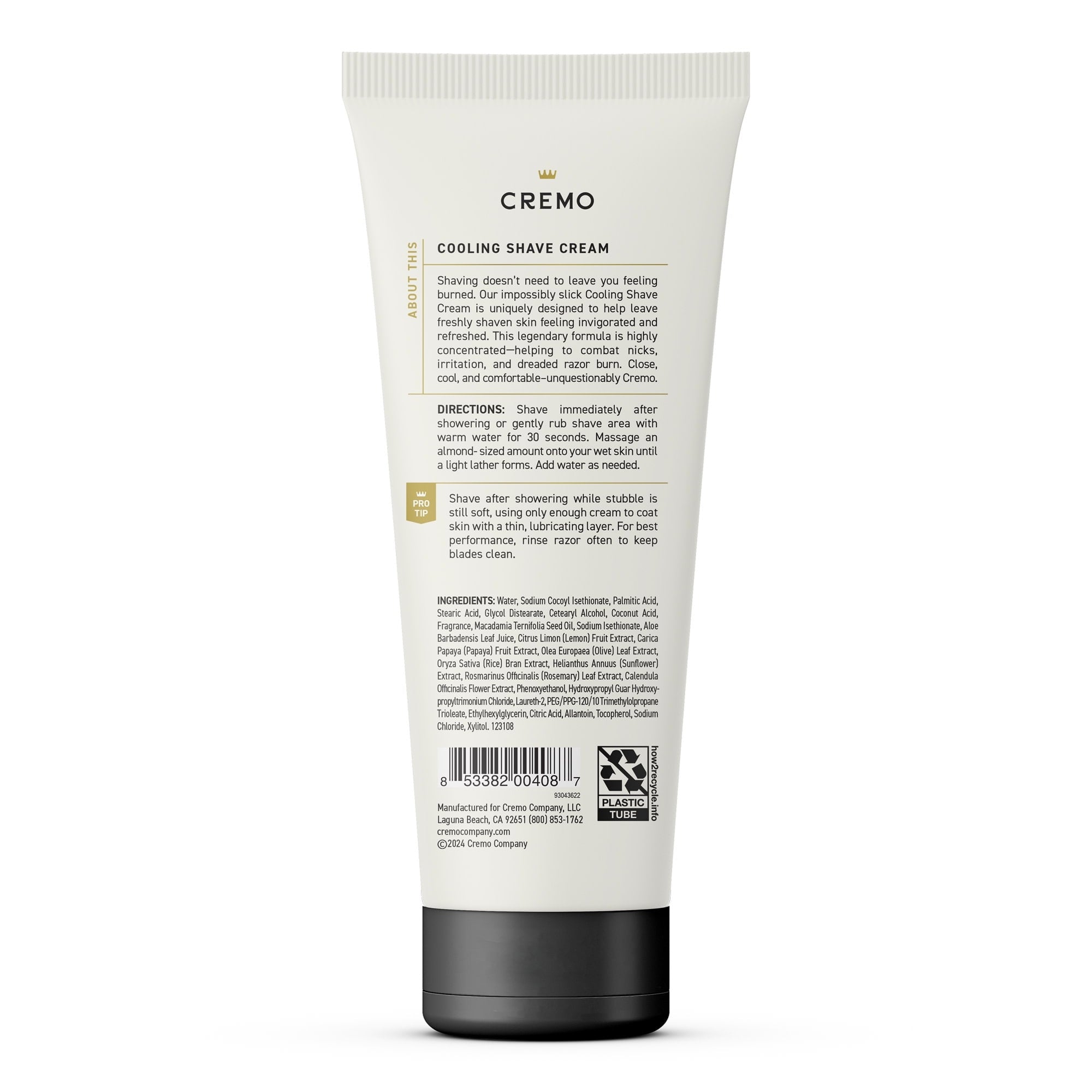 (3 pack) Cremo Men's Cooling Shave Cream, Refreshing Mint Scent, 6 fl oz