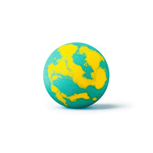 Blue and yellow marbled bath fizzle sphere