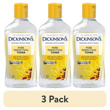 Dickinson's pore perfecting witch hazel toner 3-pack, three fragrance-free bottles