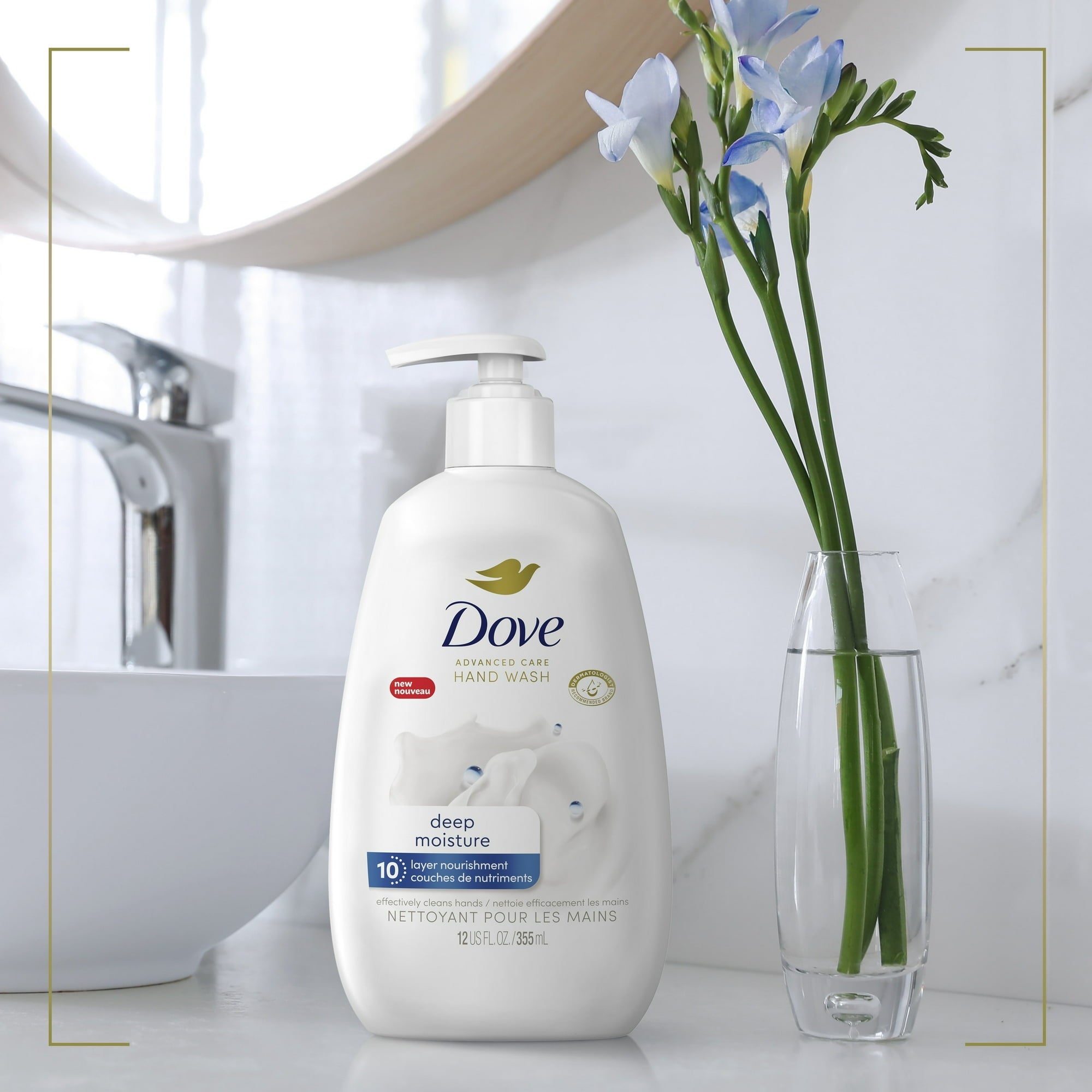 (3 pack) Dove Liquid Hand Wash Deep Moisture More Moisturizing than Leading Ordinary Hand Soap, 12 oz