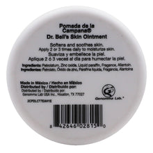 Pomade jar back label with usage directions, ingredients, and barcode