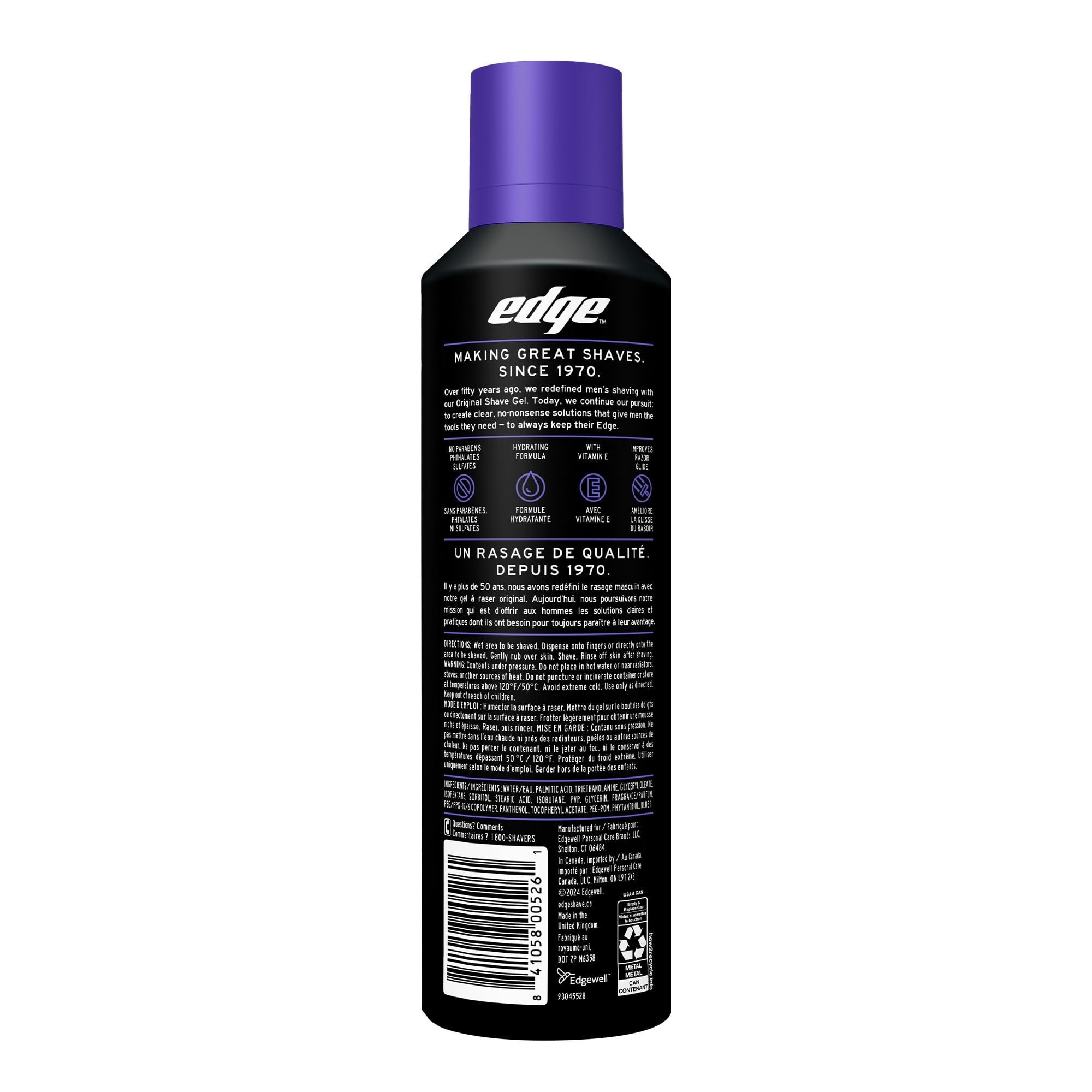 (3 pack) Edge Extra Moisturizing Shave Gel with Vitamin E, Hydrating Shaving Gel for Smooth Razor Glide and Skin Comfort, 7 oz
