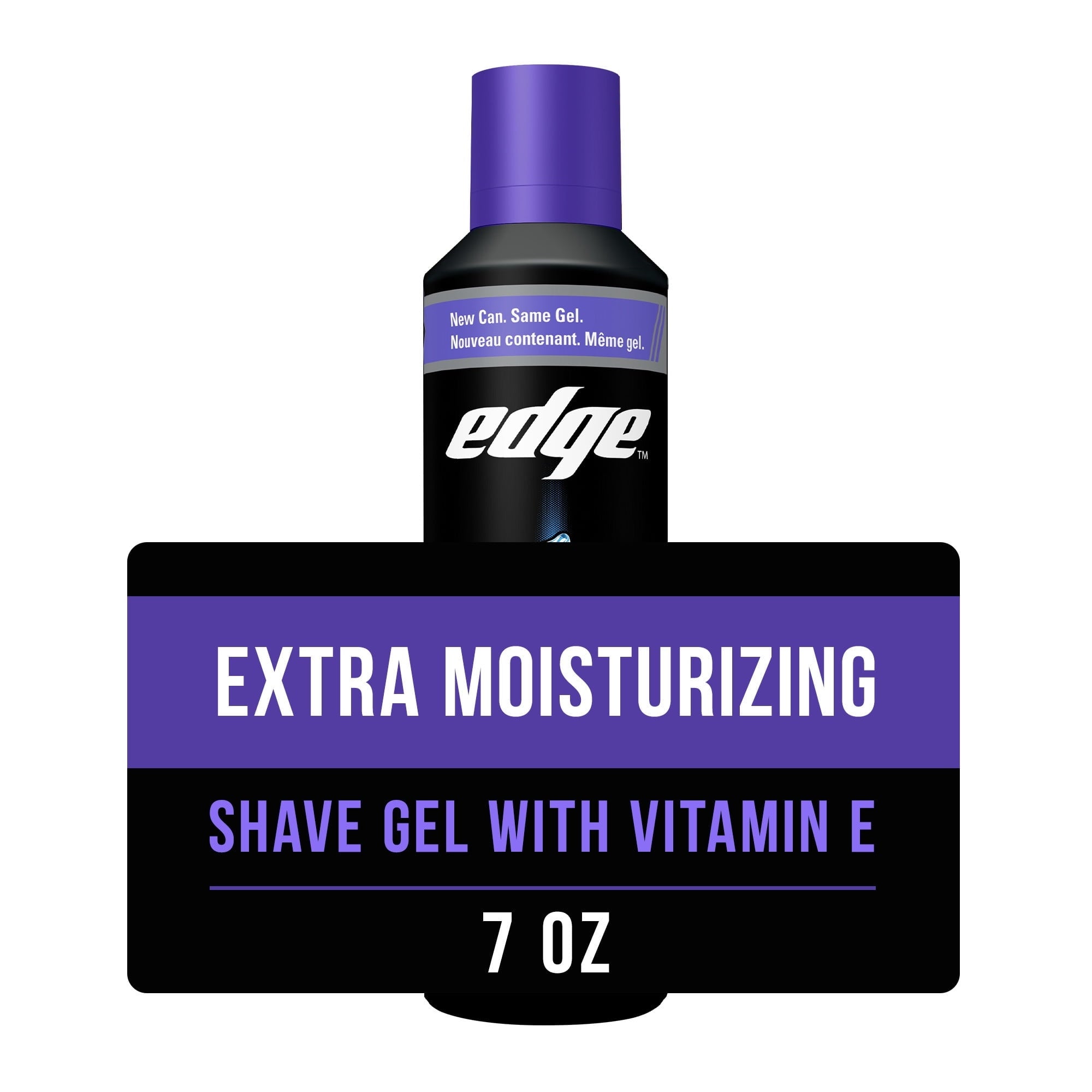 (3 pack) Edge Extra Moisturizing Shave Gel with Vitamin E, Hydrating Shaving Gel for Smooth Razor Glide and Skin Comfort, 7 oz