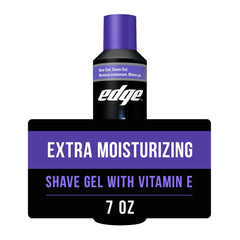(3 pack) Edge Extra Moisturizing Shave Gel with Vitamin E, Hydrating Shaving Gel for Smooth Razor Glide and Skin Comfort, 7 oz