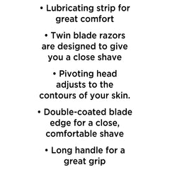 (3 pack) Equate 2-Blade Disposable Razors, Blue, 12 Count