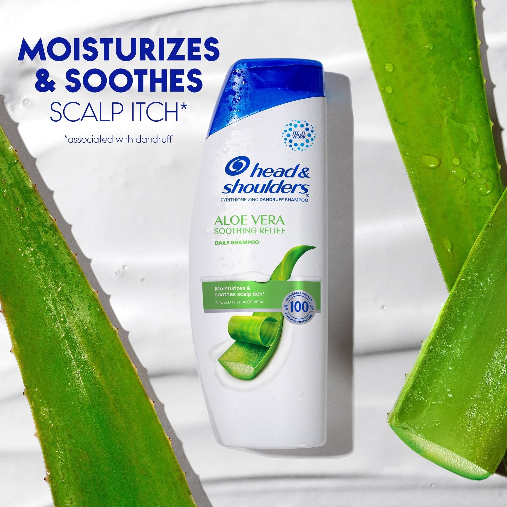(3 pack) Head & Shoulders 2 in 1 Dandruff Shampoo and Conditioner, Anti-Dandruff Treatment, Aloe Vera for Soothing Scalp Relief, Paraben Free, 12.5 oz