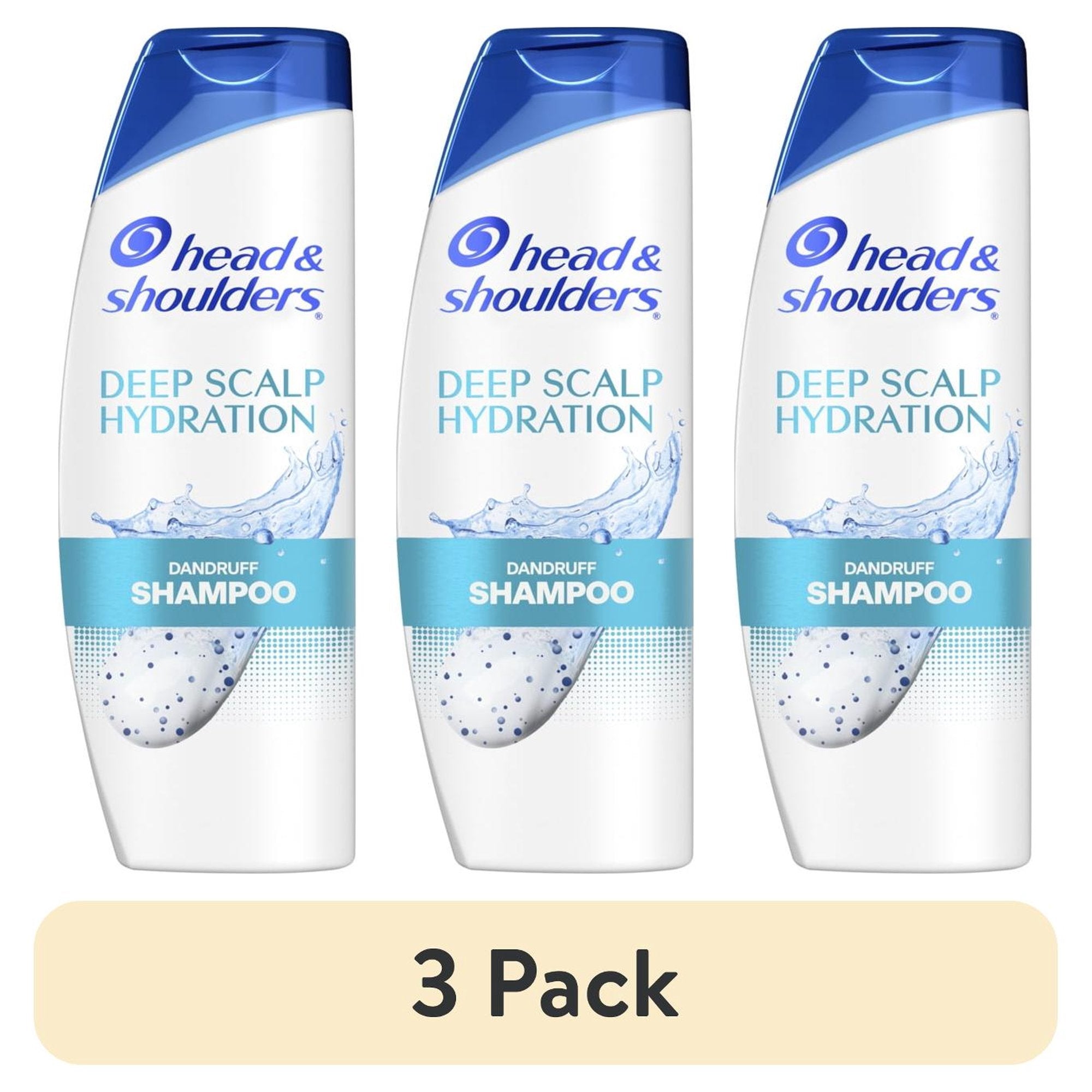 (3 pack) Head and Shoulders Dandruff Shampoo, Deep Scalp Cleanse, 12.5 oz