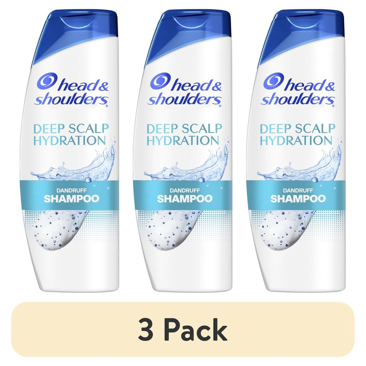 (3 pack) Head and Shoulders Dandruff Shampoo, Deep Scalp Cleanse, 12.5 oz