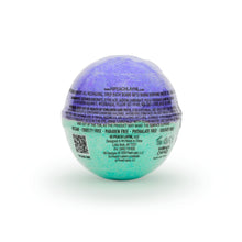 Hi Tide bath bomb, back side with product label and barcode