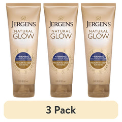 (3 pack) Jergens Natural Glow Firming Daily Moisturizer Medium to Tan Sunless Self Tanner Lotion, 7.5 fl oz