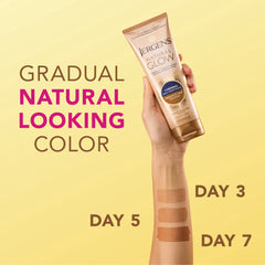 (3 pack) Jergens Natural Glow Firming Daily Moisturizer Medium to Tan Sunless Self Tanner Lotion, 7.5 fl oz