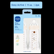 MAM Easy Active 11 oz baby bottles, 2-pack retail box with clear bottles