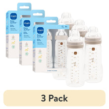 Baby feeding bottle set: MAM Easy Active 11 oz, 3-pack with silicone nipples