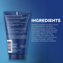 NIVEA MEN Maximum Hydration face wash tube, back label ingredients