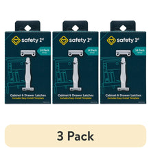 3-pack Safety 1st cabinet and drawer latch packaging, white