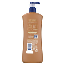 Vaseline Cocoa Radiant body lotion back label on cocoa-brown bottle with pump